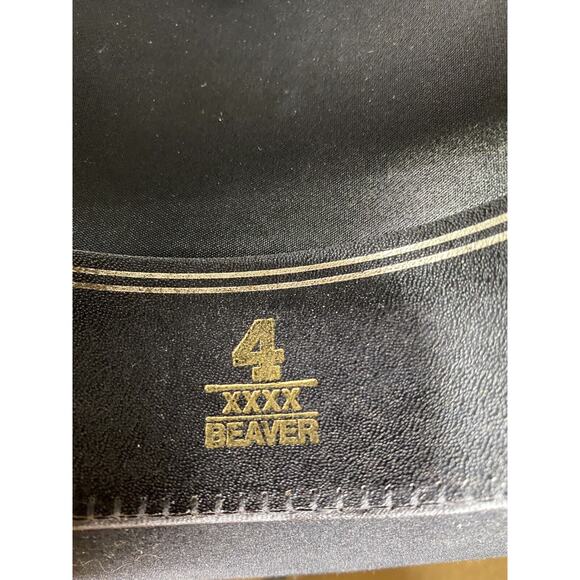 Western Black RESISTOL Beaver 4XXXX Self Conforming Cowboy Hat 7 With Box - Picture 9 of 12